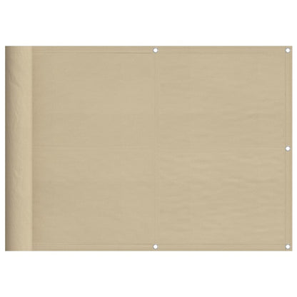 Balkon-Sichtschutz Beige 75x800 cm 100 % Polyester-Oxford