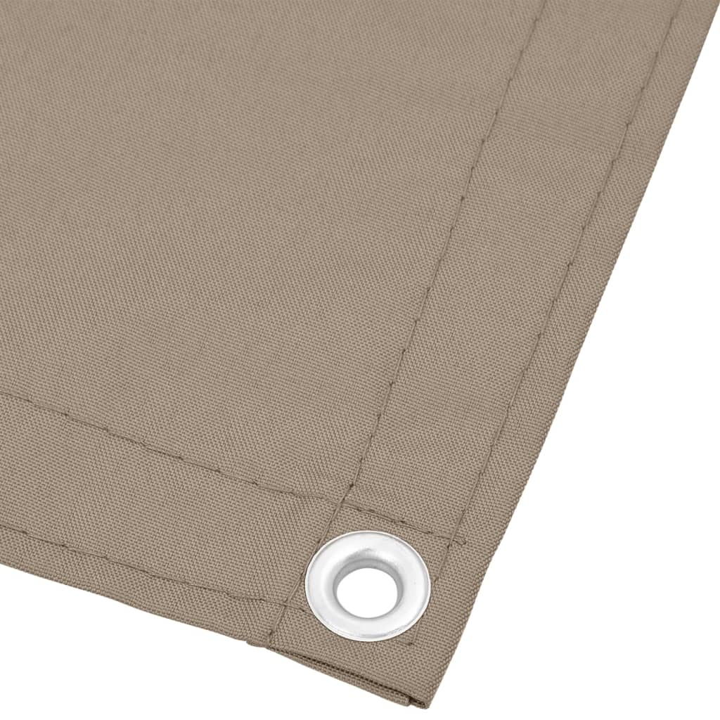 Balkon-Sichtschutz Taupe 120x800 cm 100 % Polyester-Oxford