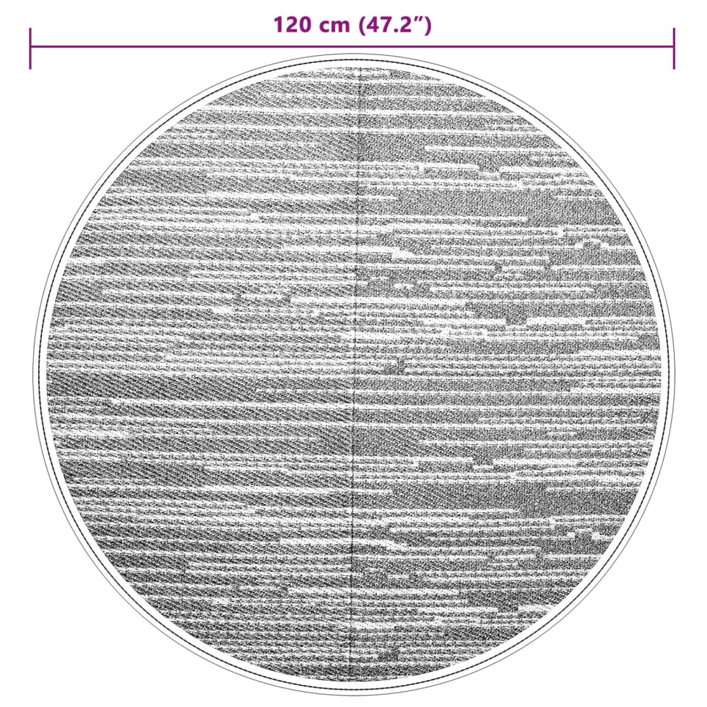 Outdoor-Teppich Braun Ø120 cm PP