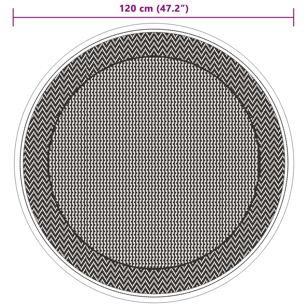 Outdoor-Teppich Grün Ø120 cm PP