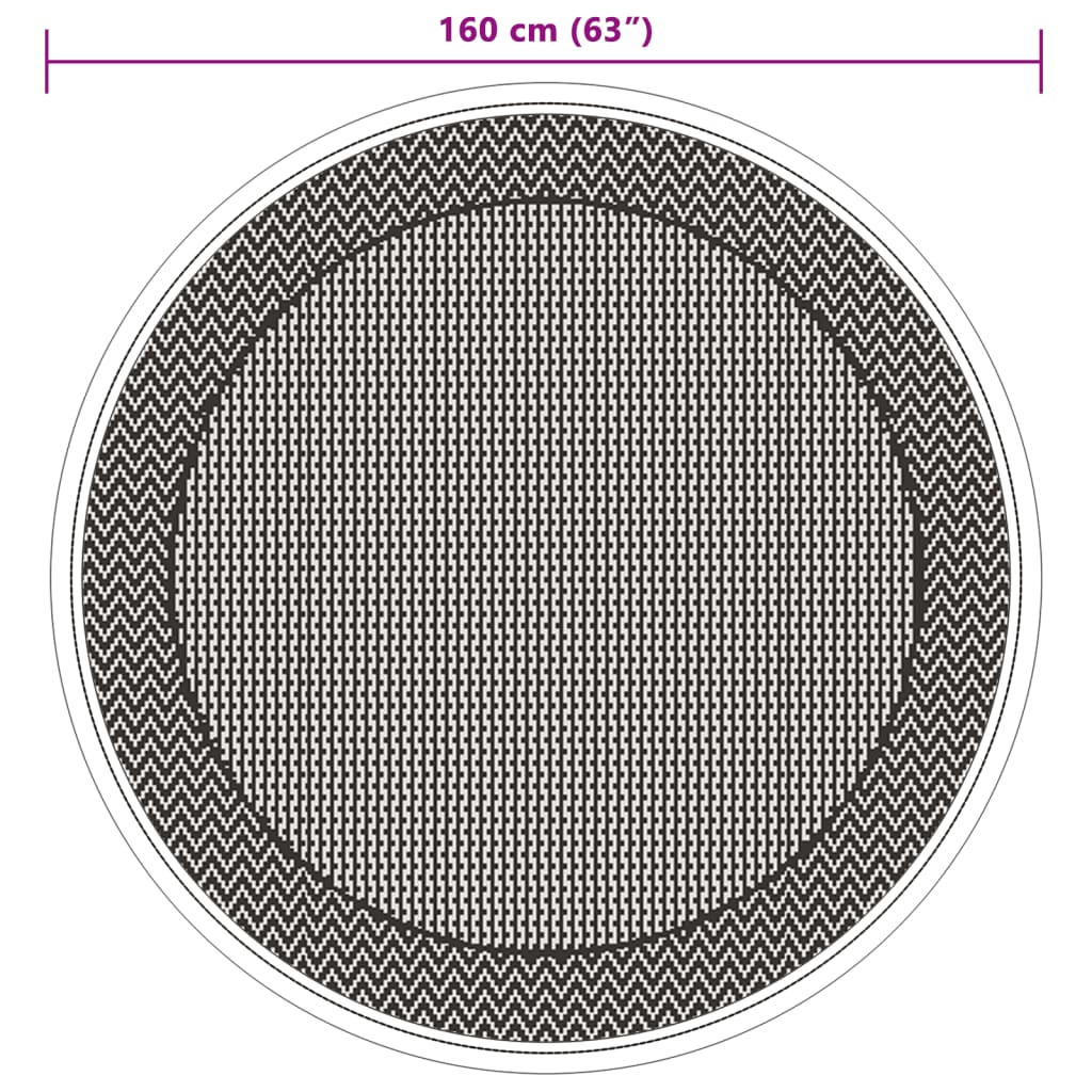 Outdoor-Teppich Grün Ø160 cm PP