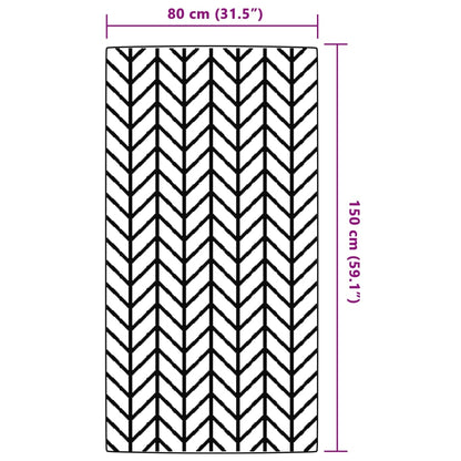 Outdoor-Teppich Grau 80x150 cm PP