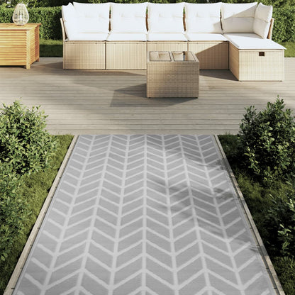 Outdoor-Teppich Grau 120x180 cm PP