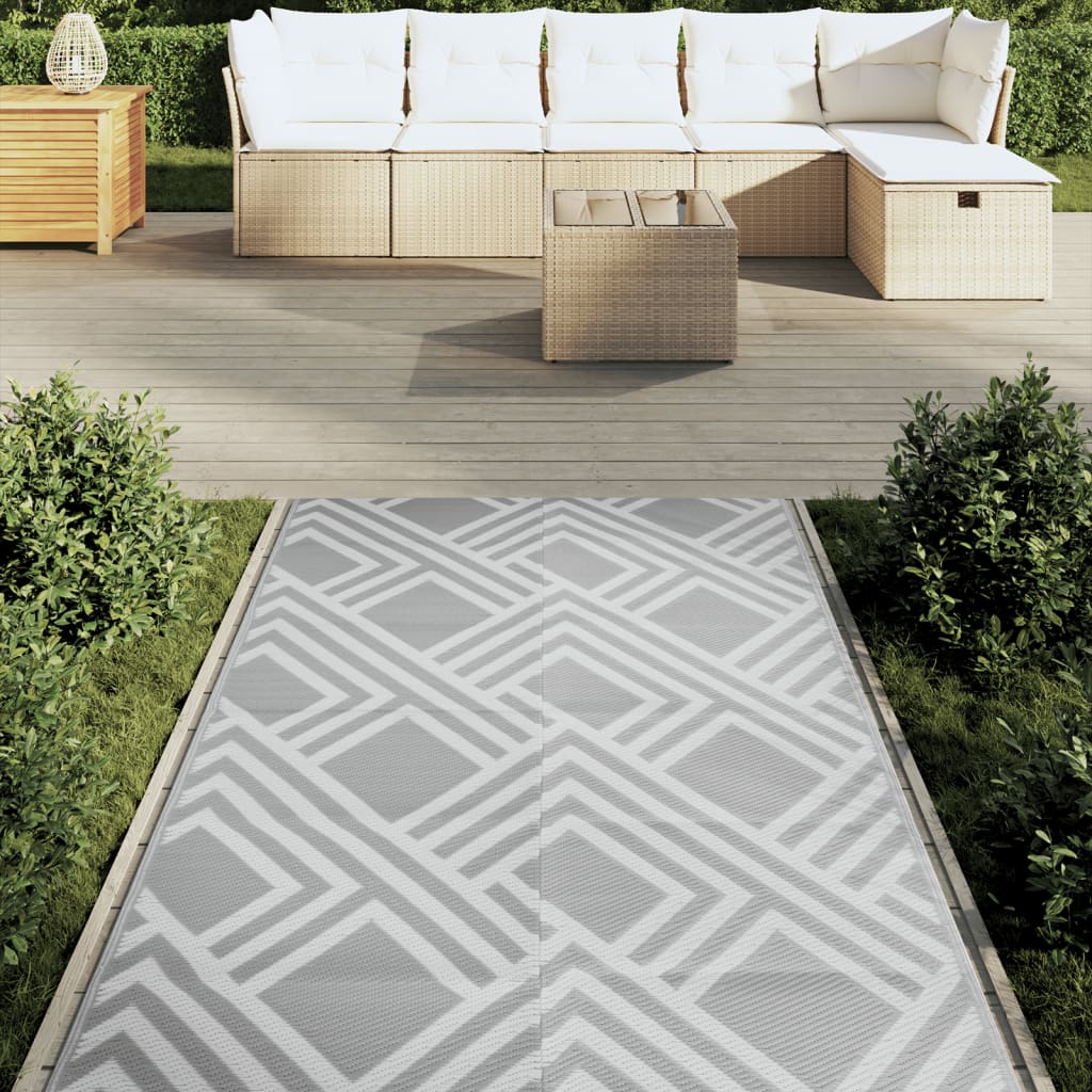 Outdoor-Teppich Grau 120x180 cm PP