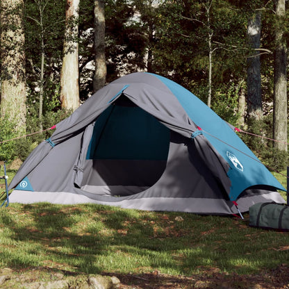 Kuppel-Campingzelt 2 Personen Blau Wasserdicht