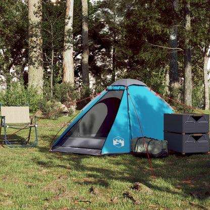 Kuppel-Campingzelt 2 Personen Blau Wasserdicht