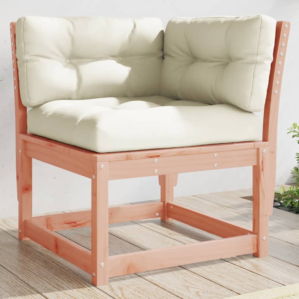 Garten-Ecksofa mit Kissen 73x73x78 cm Massivholz Douglasie