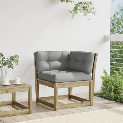 Garten-Ecksofa mit Kissen 73x73x78 cm Kiefernholz Imprägniert