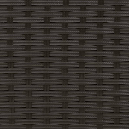 Sonnenliege mit Kissen Schwarz Poly Rattan