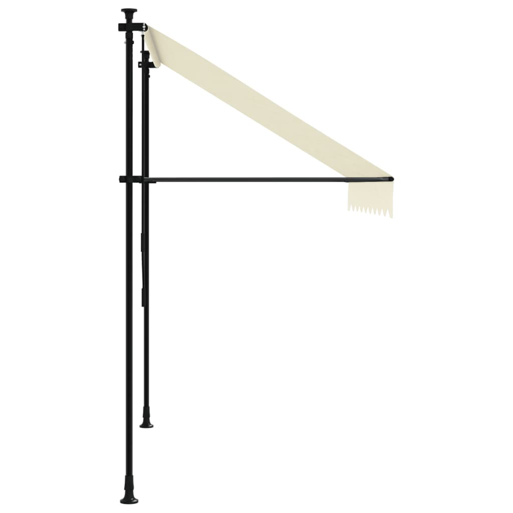 Markise Einziehbar Creme 200x150 cm Stoff und Stahl