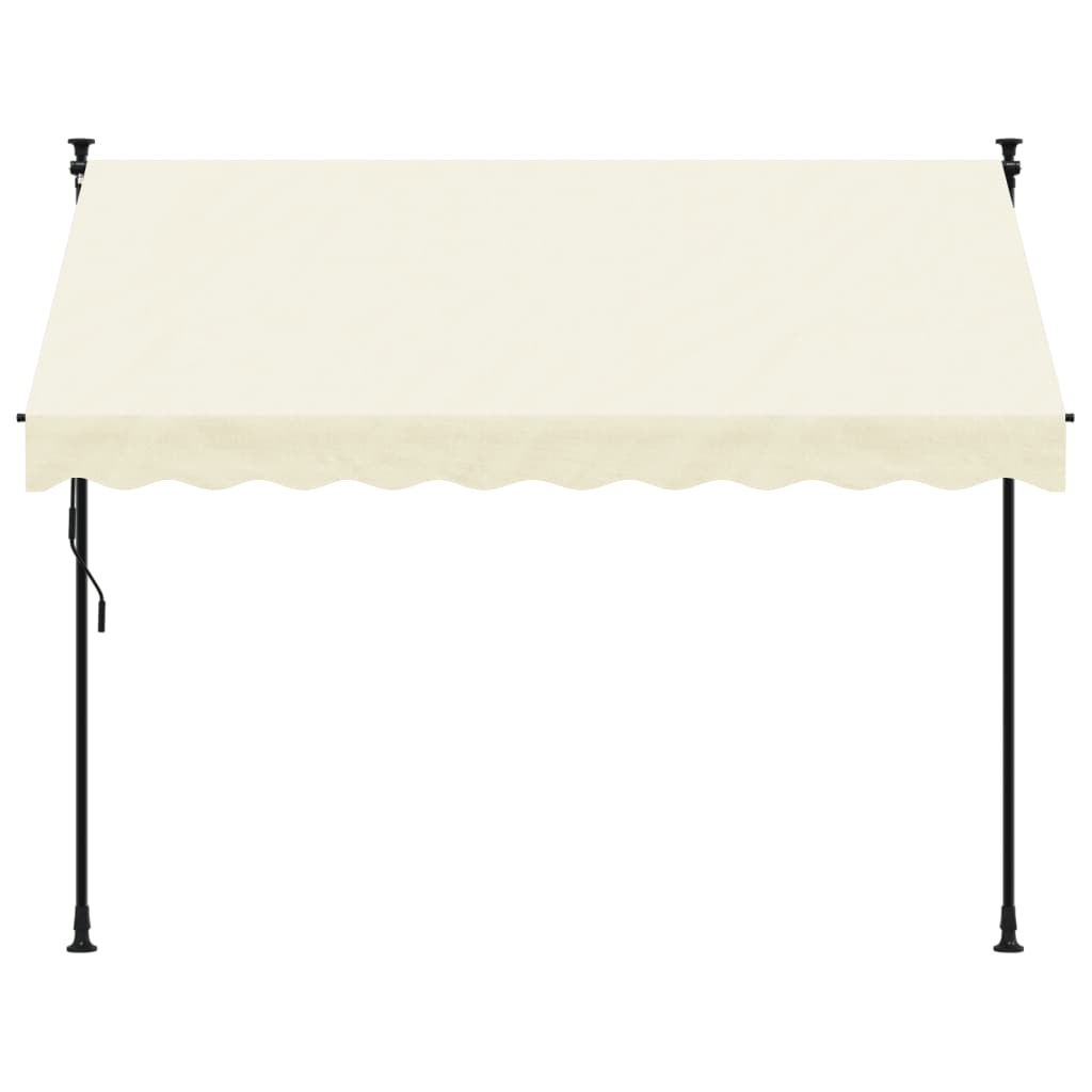 Markise Einziehbar Creme 250x150 cm Stoff und Stahl