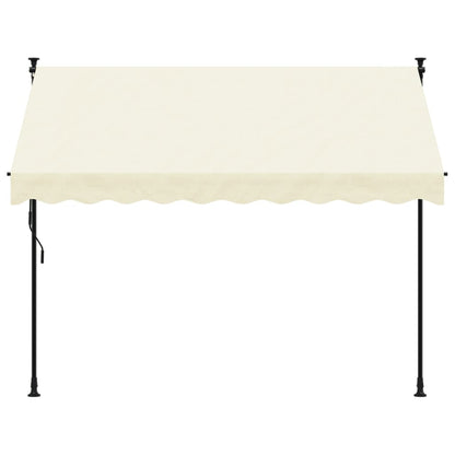 Markise Einziehbar Creme 250x150 cm Stoff und Stahl