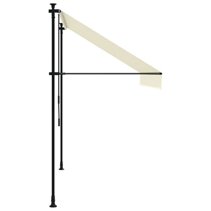 Markise Einziehbar Creme 250x150 cm Stoff und Stahl