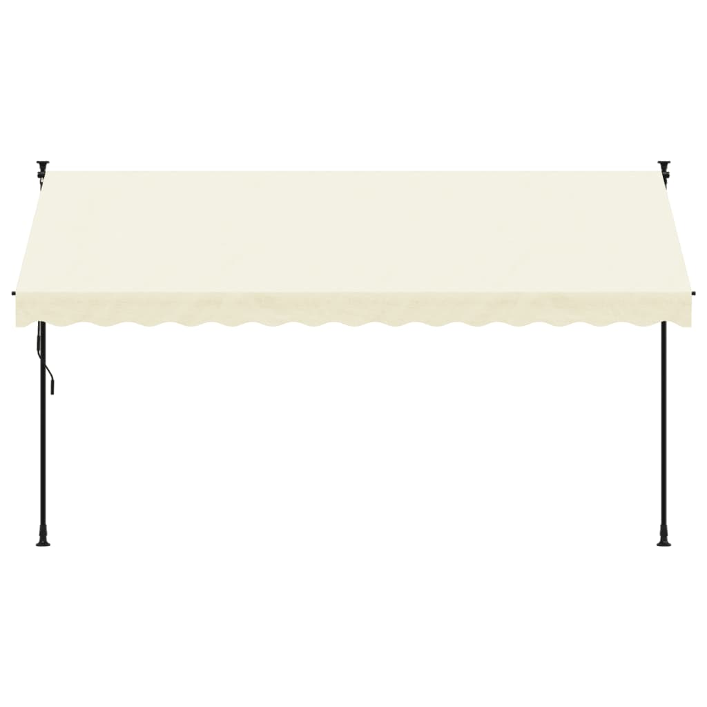 Markise Einziehbar Creme 350x150 cm Stoff und Stahl