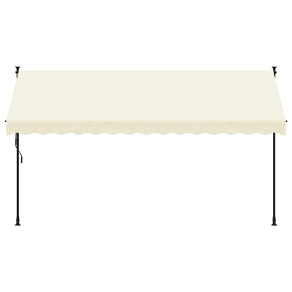 Markise Einziehbar Creme 350x150 cm Stoff und Stahl