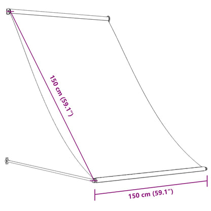 Markise Einziehbar Anthrazit 150x150 cm Stoff und Stahl