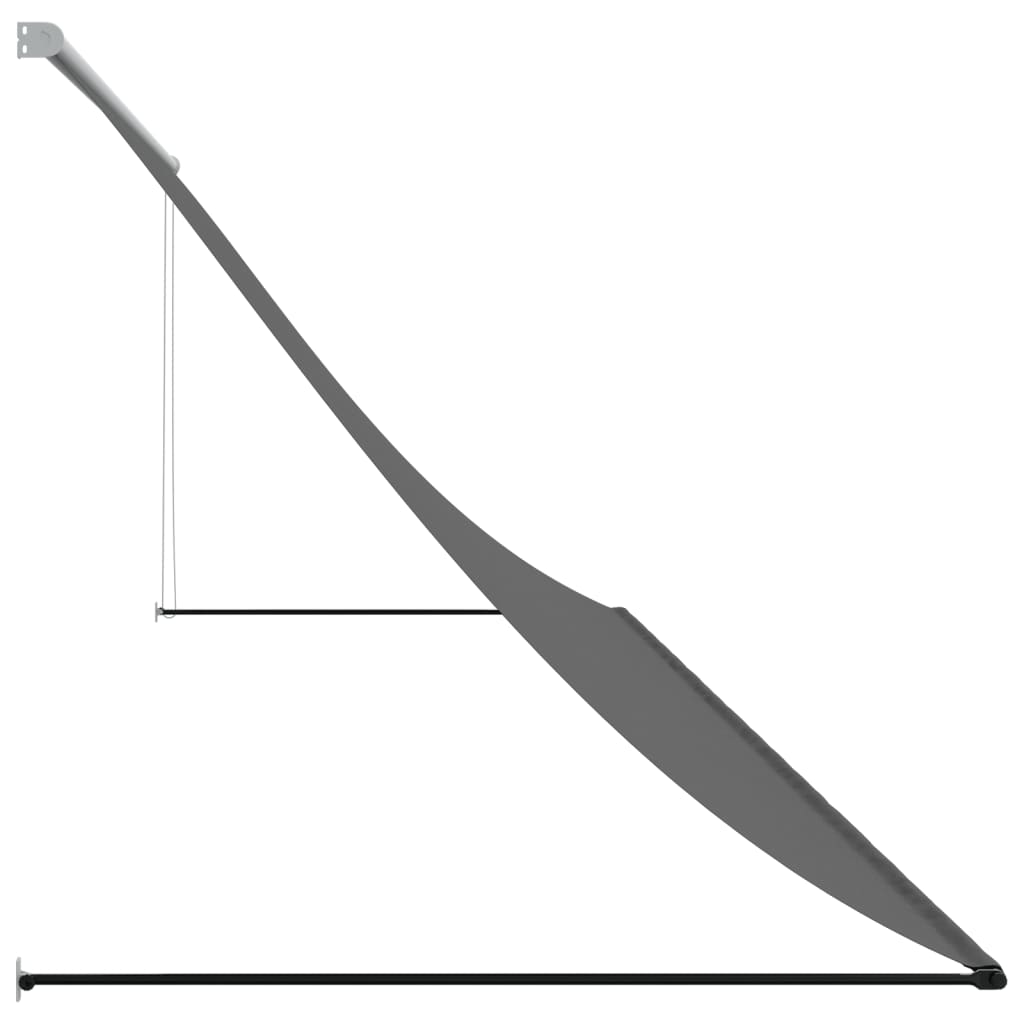 Markise Einziehbar Anthrazit 400x150 cm Stoff und Stahl