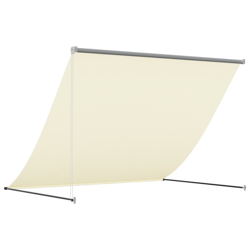 Markise Einziehbar Creme 250x150 cm Stoff und Stahl