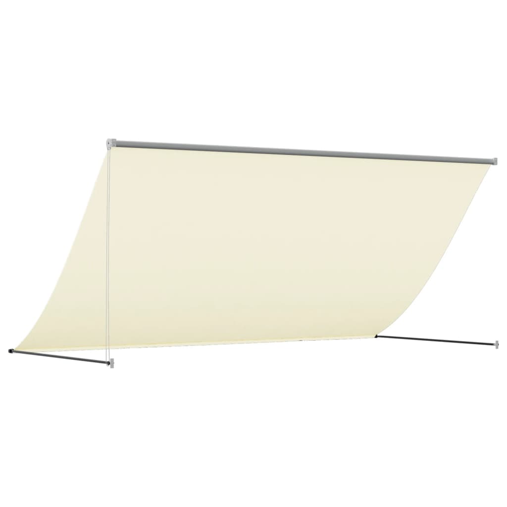 Markise Einziehbar Creme 300x150 cm Stoff und Stahl