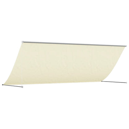 Markise Einziehbar Creme 350x150 cm Stoff und Stahl