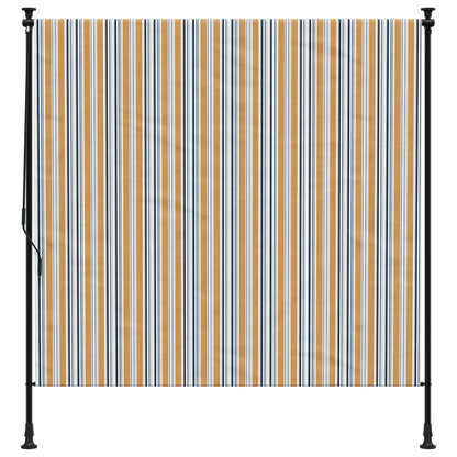 Außenrollo Gelb und Weiß 200x270 cm Stoff und Stahl