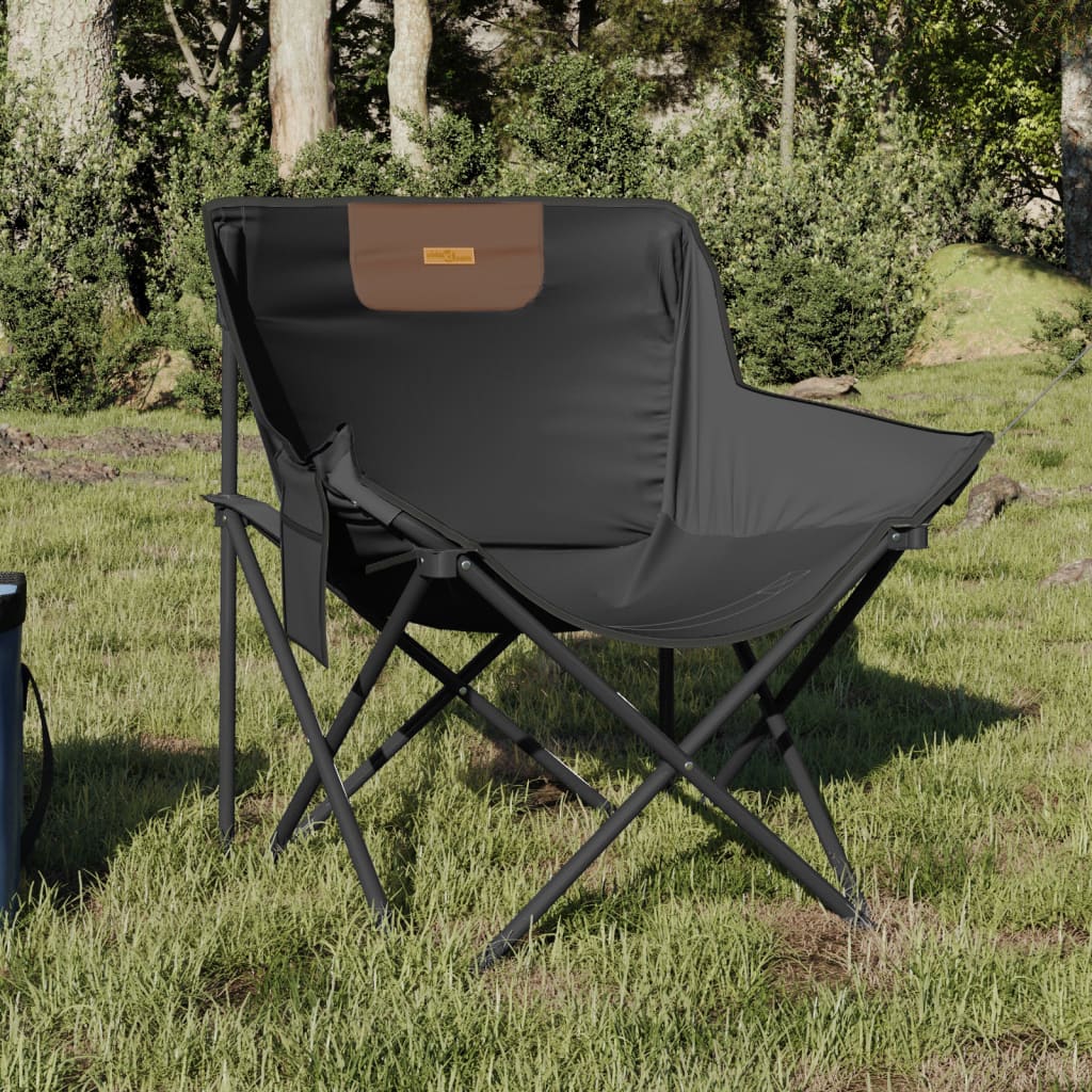 Campingstühle 2 Stk. mit Tasche Klappbar Schwarz