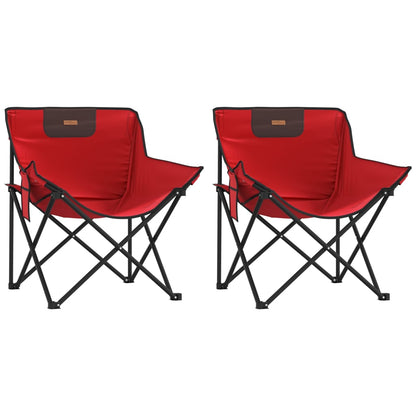 Campingstühle 2 Stk. mit Tasche Klappbar Rot