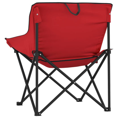 Campingstühle 2 Stk. mit Tasche Klappbar Rot