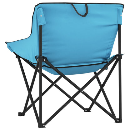 Campingstühle 2 Stk. mit Tasche Klappbar Hellblau