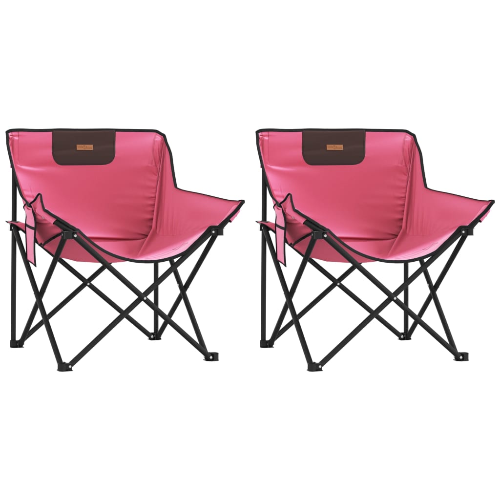 Campingstühle 2 Stk. mit Tasche Klappbar Rosa