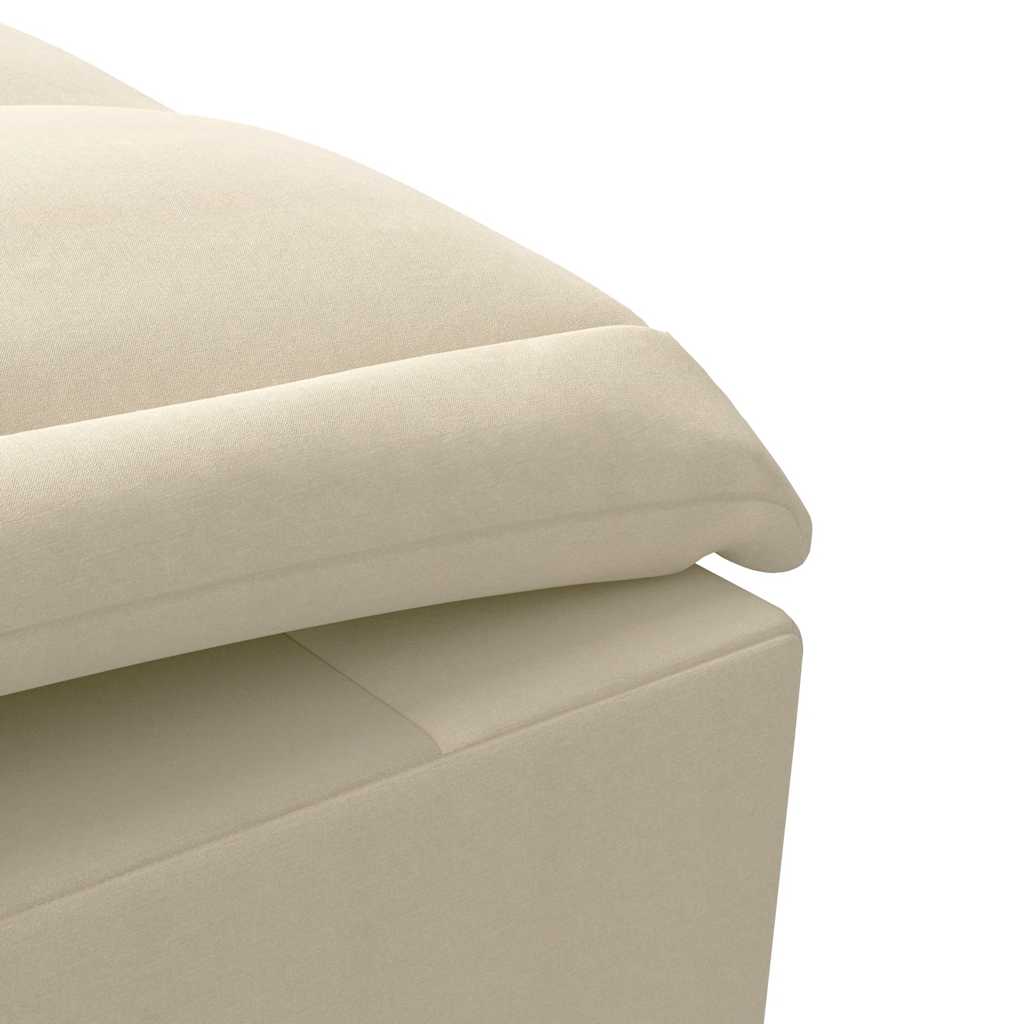 Massage-Chaiselongue mit Nackenrolle Creme Stoff