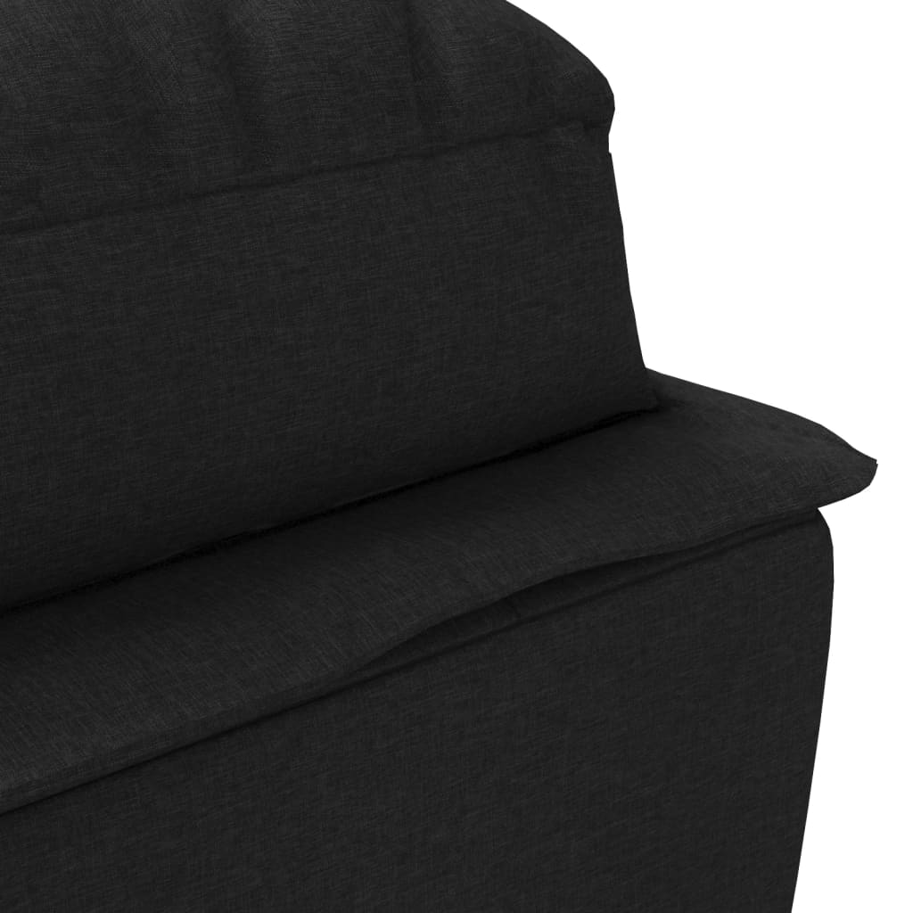 Chaiselongue mit Kissen Schwarz Stoff