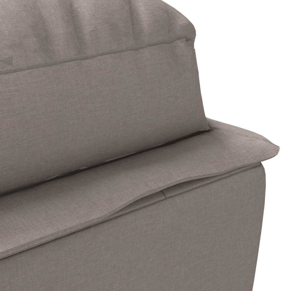 Chaiselongue mit Kissen Taupe Stoff