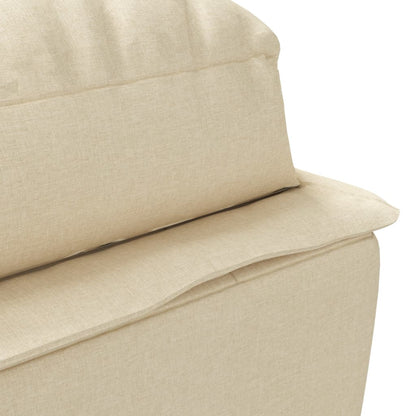 Chaiselongue mit Kissen Creme Stoff