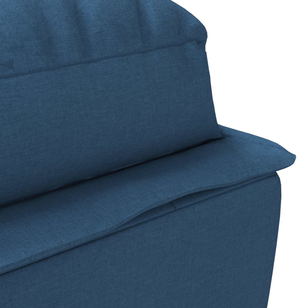 Chaiselongue mit Kissen Blau Stoff