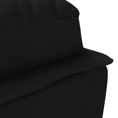 Massage-Chaiselongue mit Kissen Schwarz Stoff