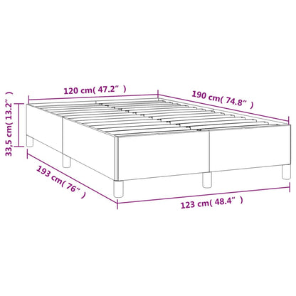 Bettgestell ohne Matratze Dunkelgrau 120x190 cm Stoff