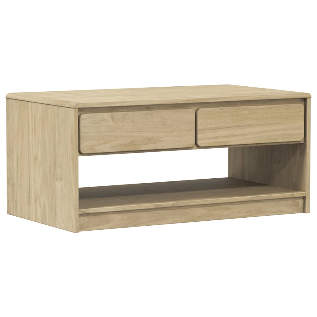 Couchtisch SAUDA Eiche-Optik 99x55x45 cm Massivholz Kiefer