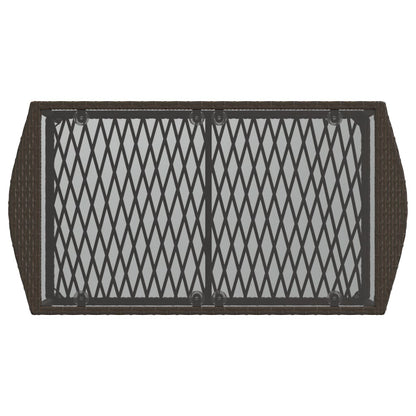 4-tlg. Garten-Sofagarnitur mit Kissen Braun Poly Rattan