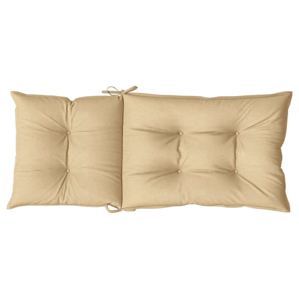 Hochlehner-Auflagen 2 Stk. Melange Beige 120x50x7 cm Stoff