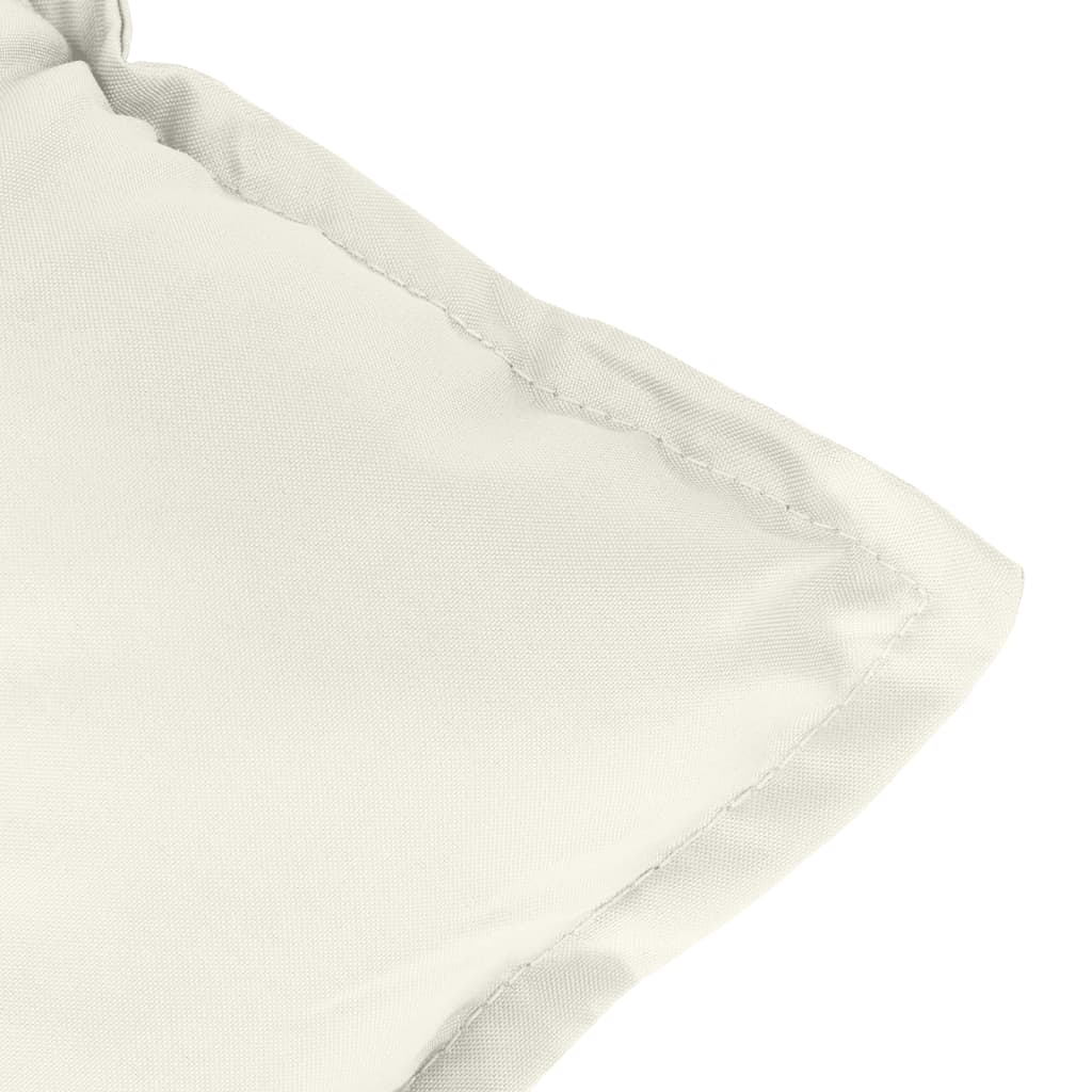 Niedriglehner-Auflagen 2 Stk. Melange Creme 100x50x7 cm Stoff