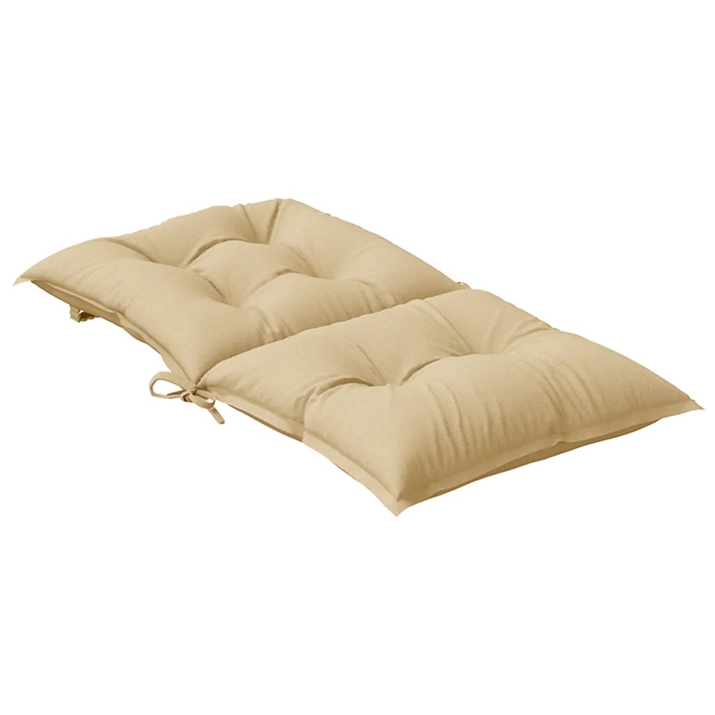 Niedriglehner-Auflagen 4 Stk. Melange Beige 100x50x7 cm Stoff