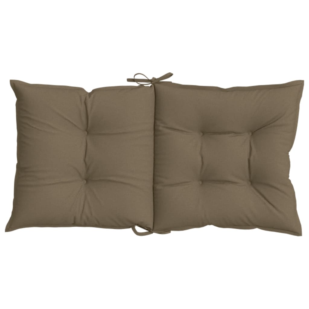 Niedriglehner-Auflagen 2 Stk. Melange Taupe 100x50x7 cm Stoff