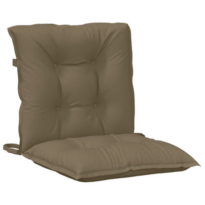 Niedriglehner-Auflagen 4 Stk. Melange Taupe 100x50x7 cm Stoff