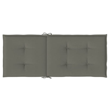 Hochlehner-Auflagen 6 Stk. Melange Dunkelgrau 120x50x4 cm Stoff