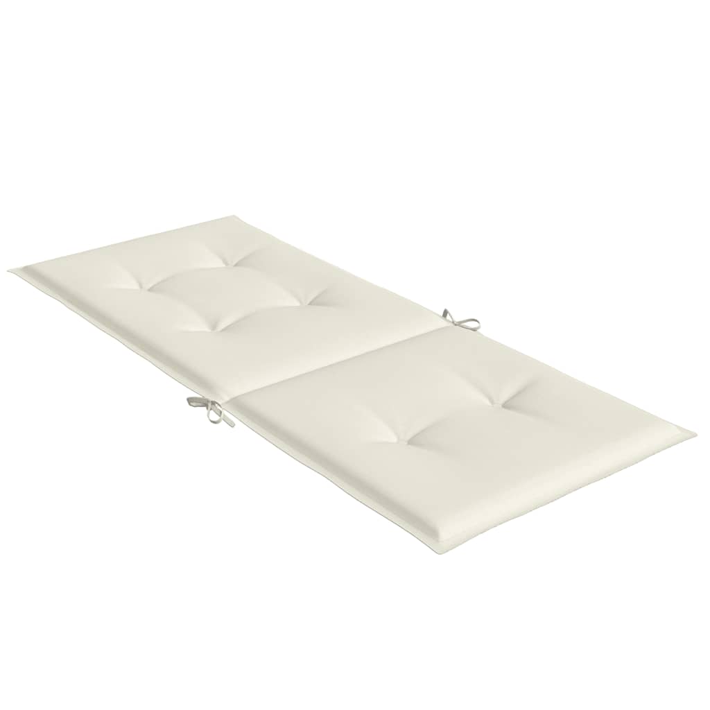 Hochlehner-Auflagen 4 Stk. Melange Creme 120x50x4 cm Stoff