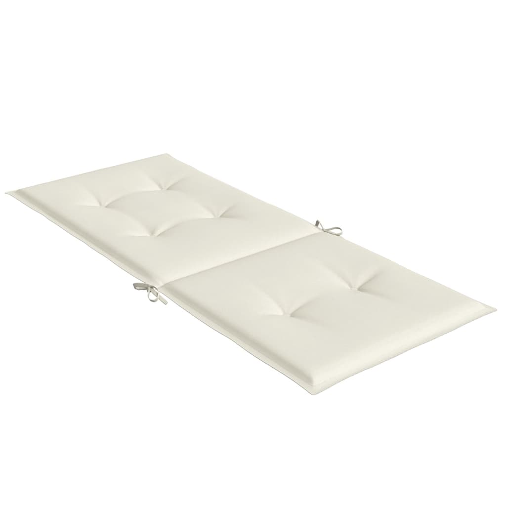 Hochlehner-Auflagen 6 Stk. Melange Creme 120x50x4 cm Stoff