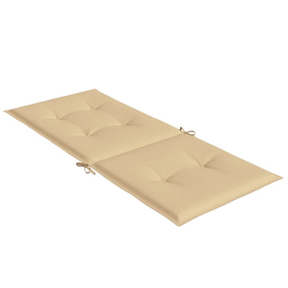 Hochlehner-Auflagen 4 Stk. Melange Beige 120x50x4 cm Stoff