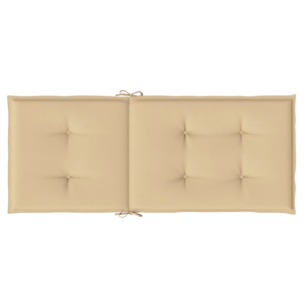 Hochlehner-Auflagen 4 Stk. Melange Beige 120x50x4 cm Stoff