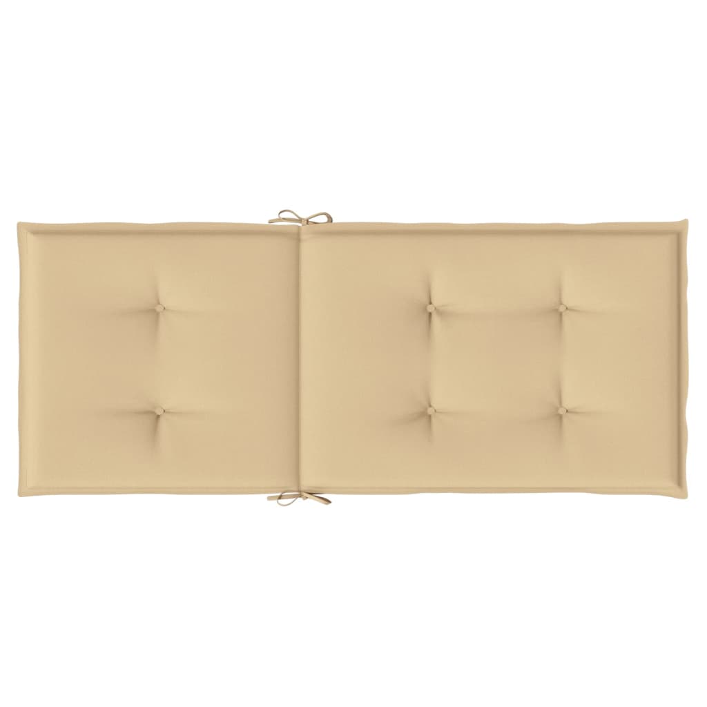 Hochlehner-Auflagen 6 Stk. Melange Beige 120x50x4 cm Stoff